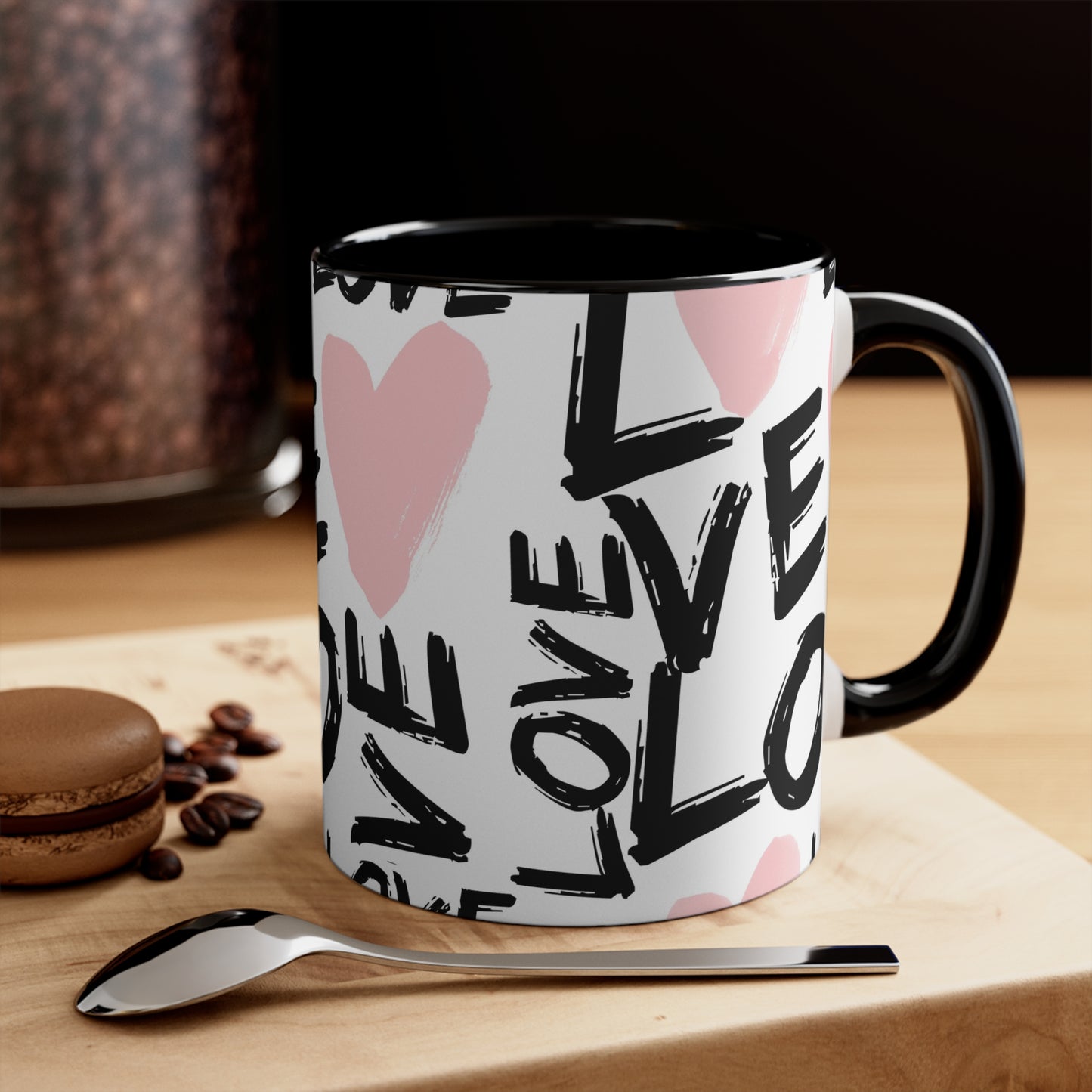 Valentine's Day coffee mugs | Love-themed coffee cups | Valentine's gift cups | Valentine's Day ceramic cups | Love Accent Coffee Mug