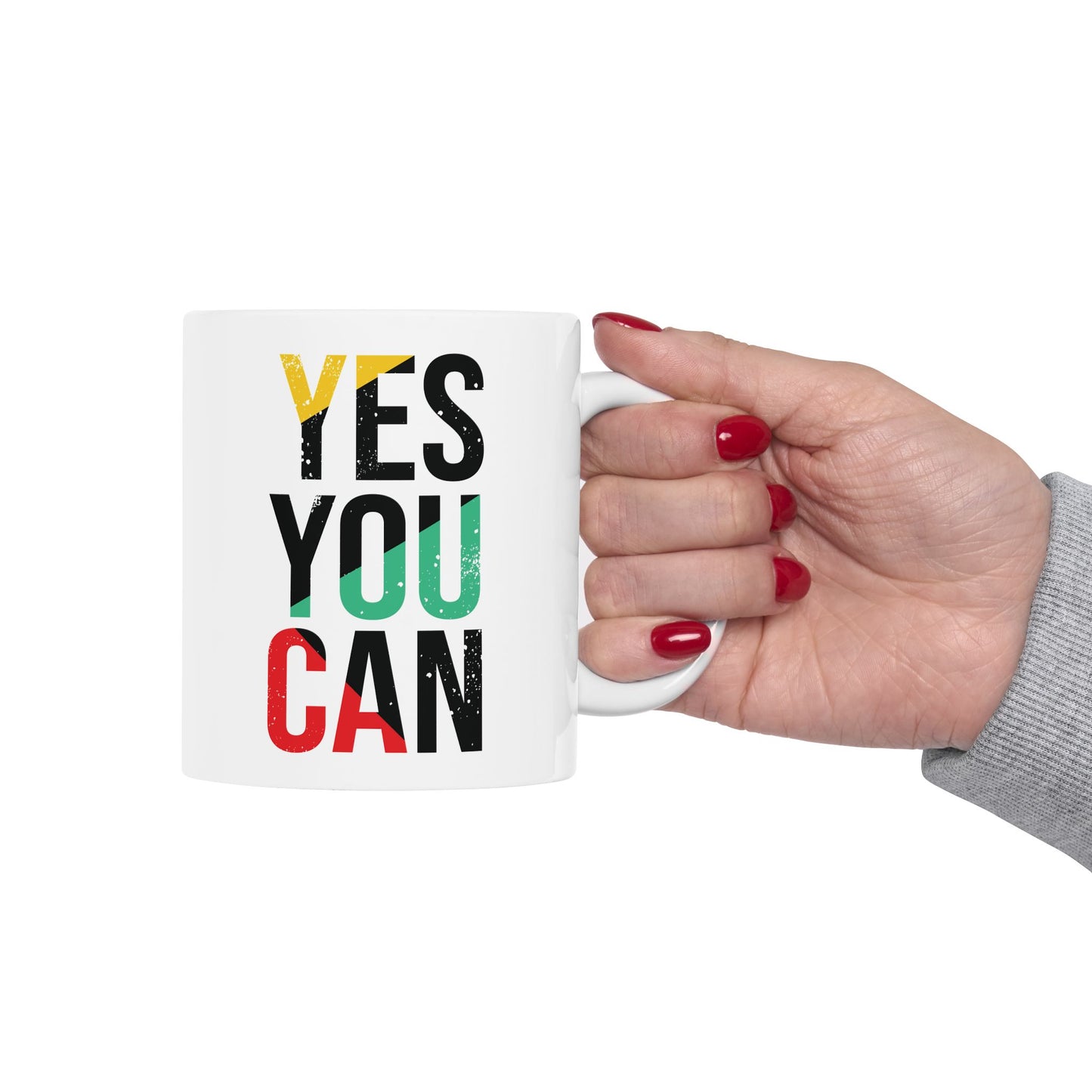 Empower Your Day: Yes You Can Ceramic Mug