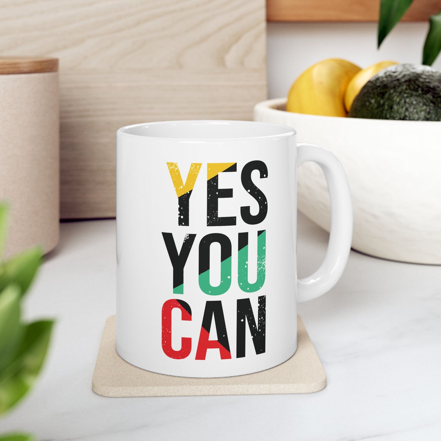 Empower Your Day: Yes You Can Ceramic Mug