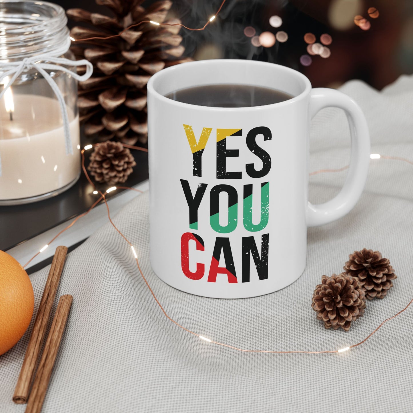 Empower Your Day: Yes You Can Ceramic Mug