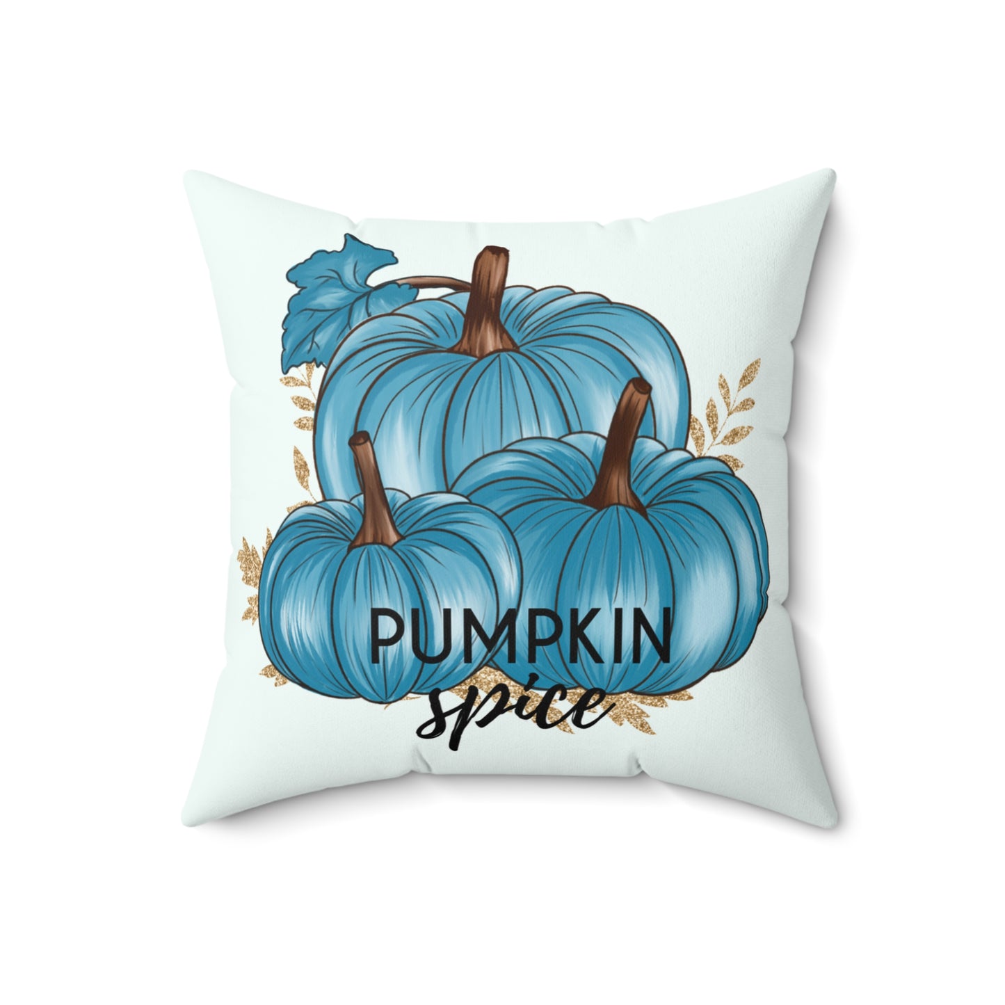 Blue Pumpkin Spice Square Pillows