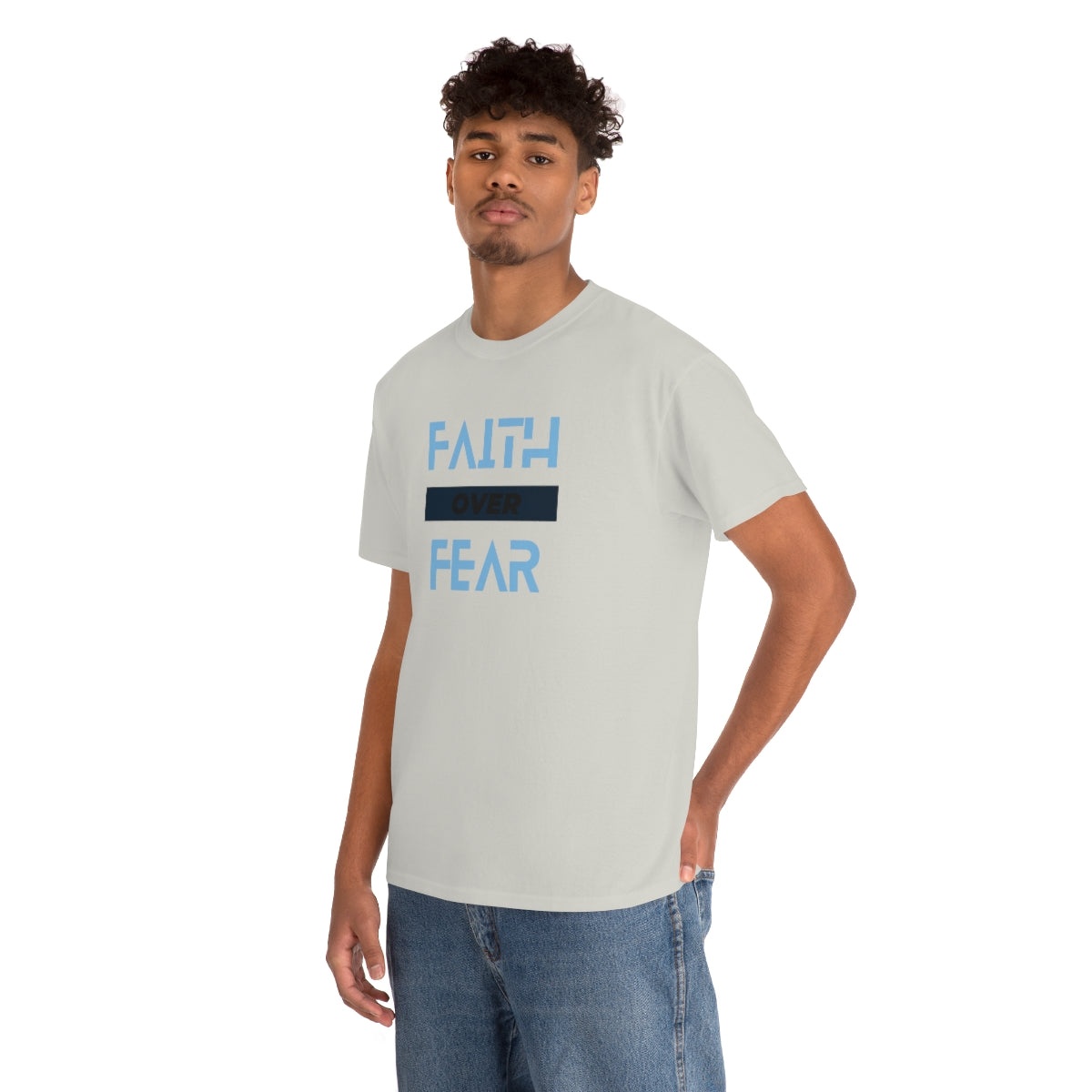 Fear over Fear Unisex Heavy Cotton Tee| Faith Based Tee