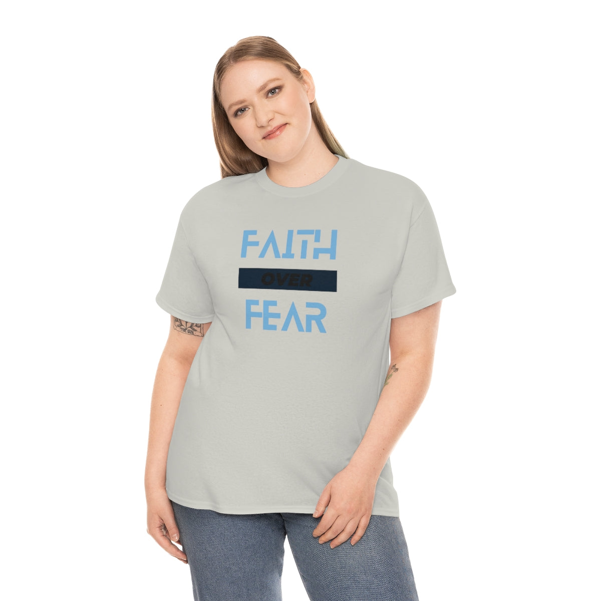 Fear over Fear Unisex Heavy Cotton Tee| Faith Based Tee