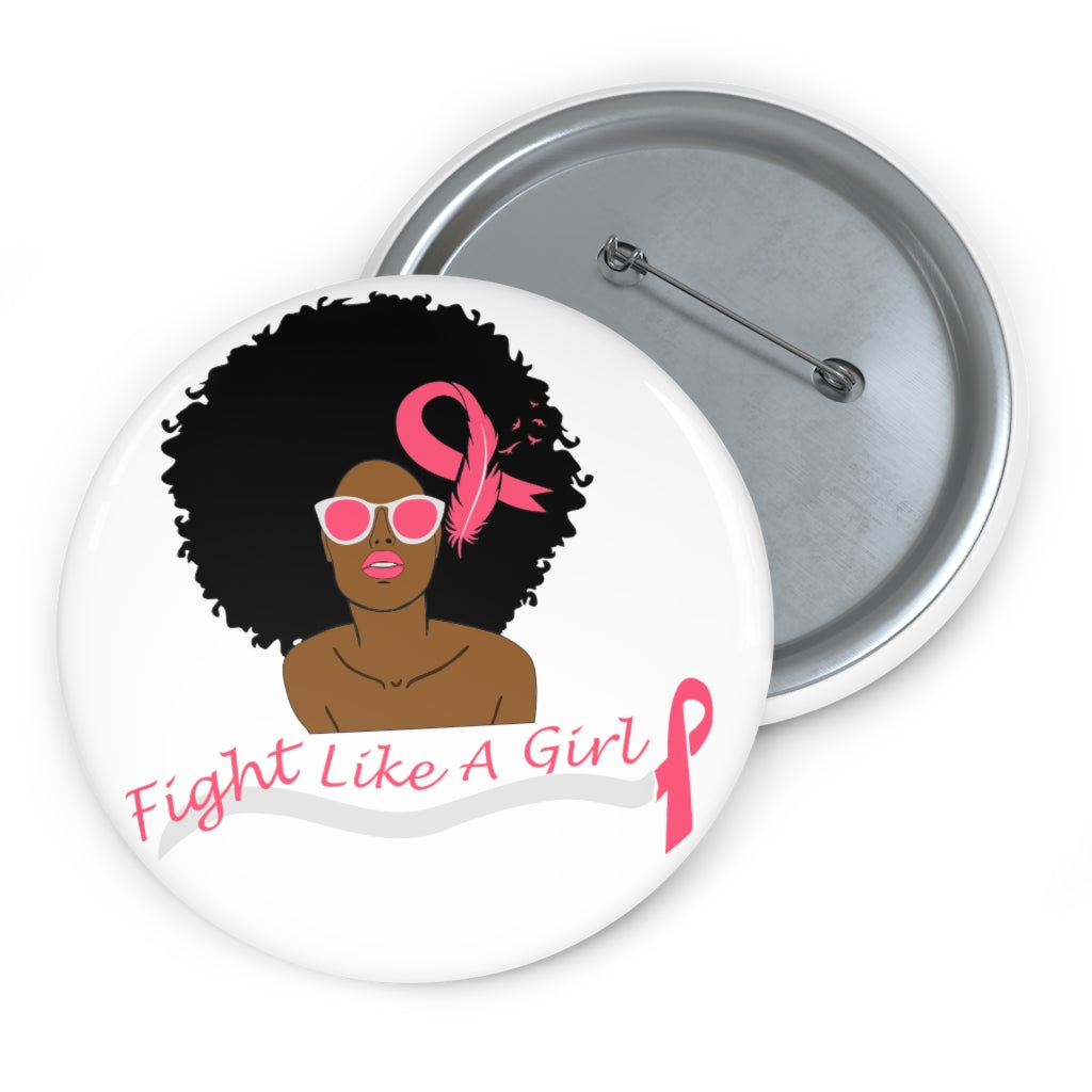 Fight like a Girl Pin Buttons