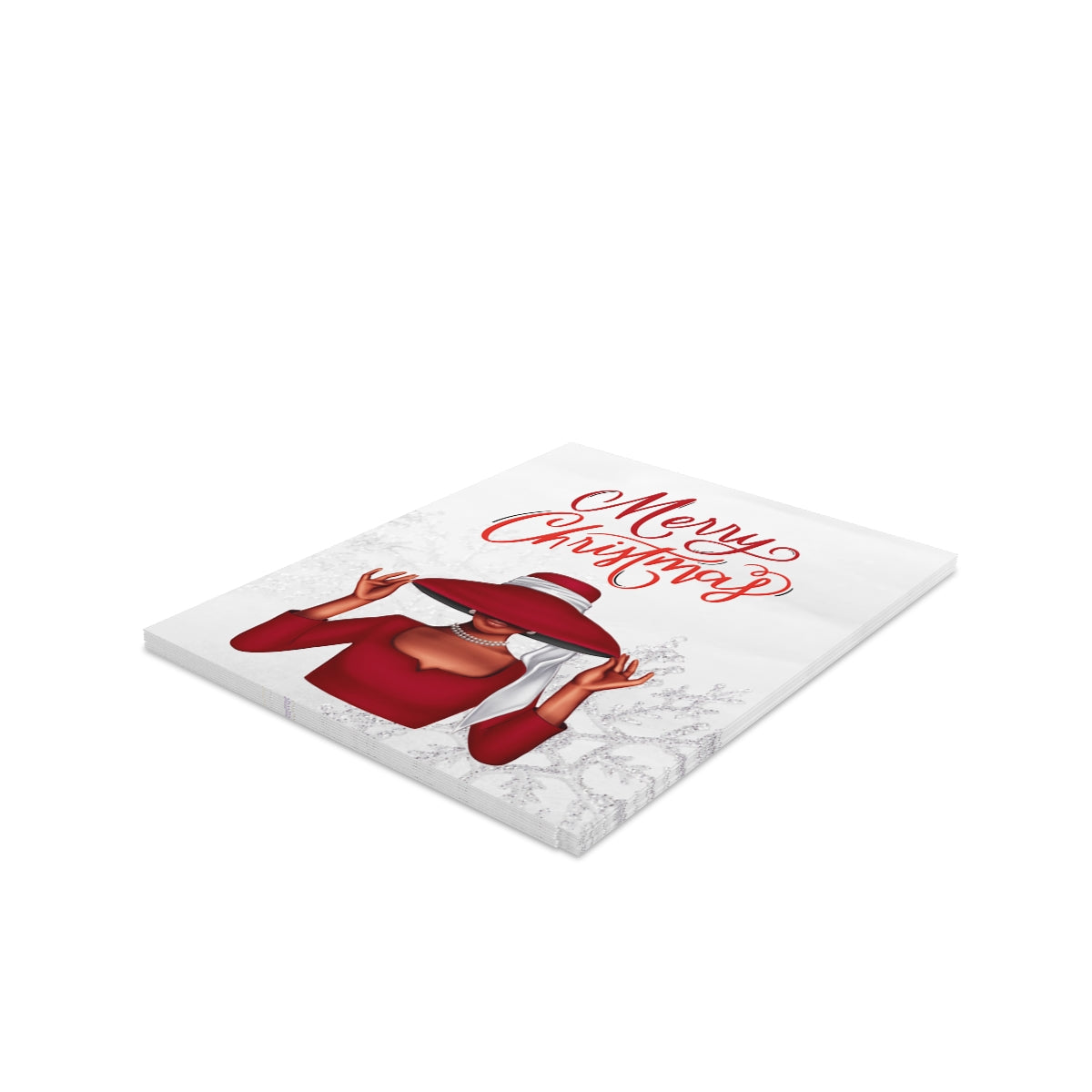 Merry Christmas Greeting cards| Postcards with Black Woman|