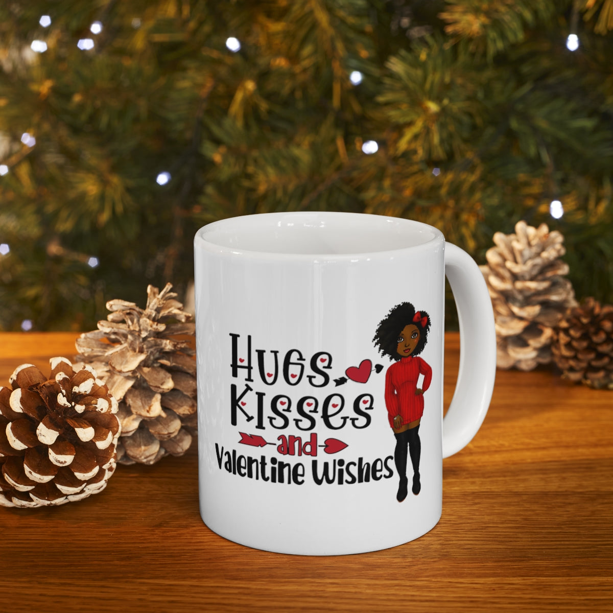 Hugs, Kisses, and Valentine Wishes Mug