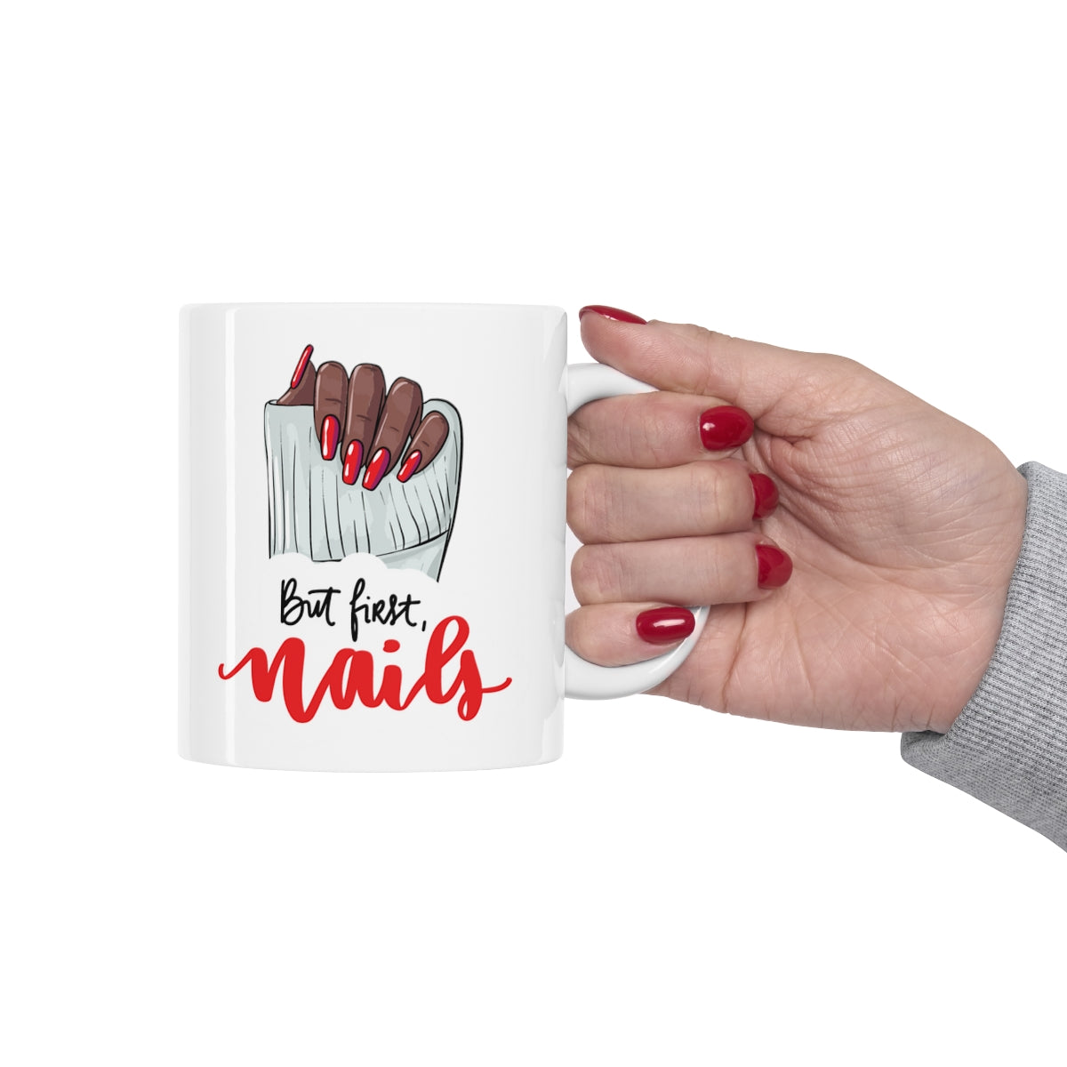 But first, Nails Ceramic Mug