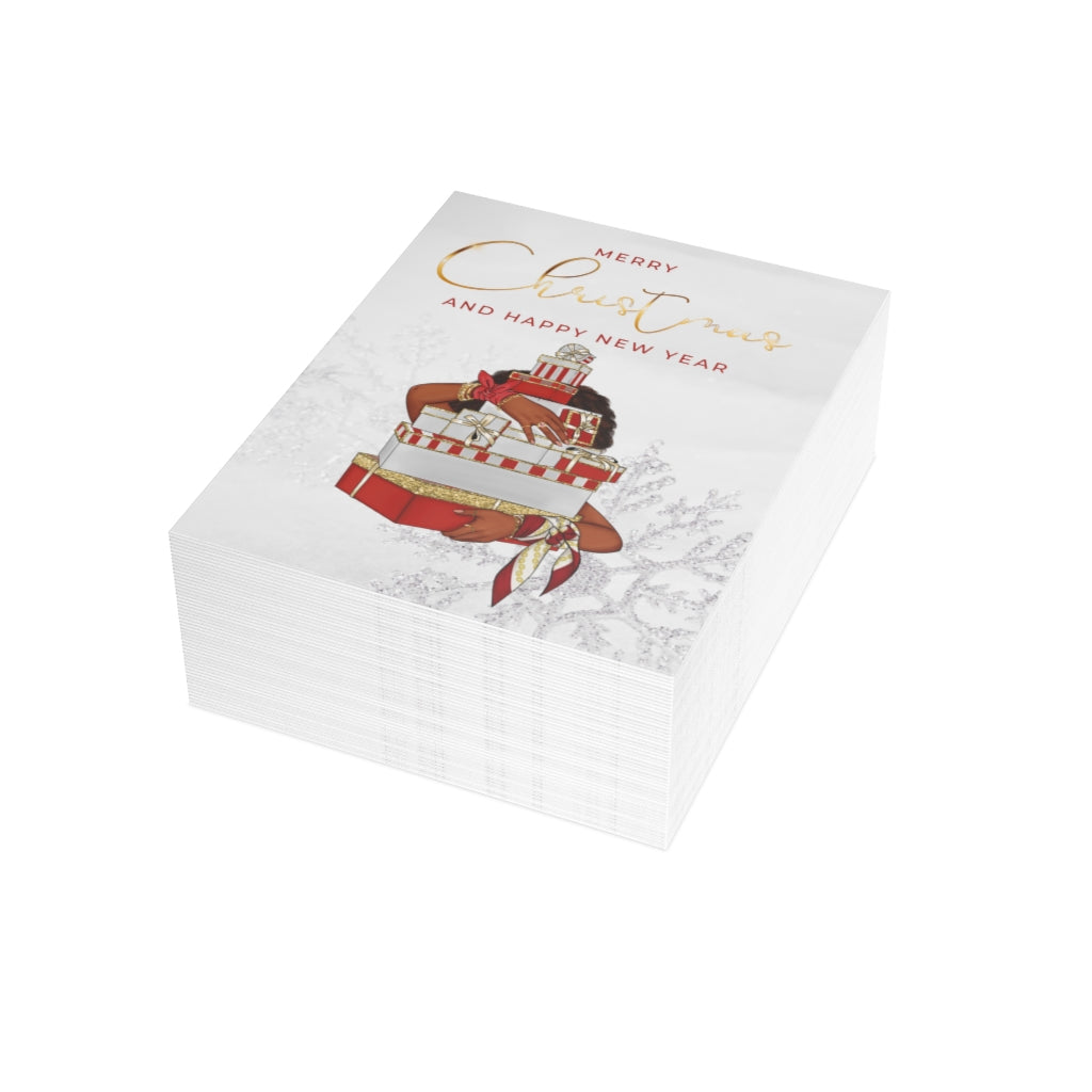 Delta Soror Christmas Cards| Folded Greeting Cards (1, 10, 30, and 50pcs)