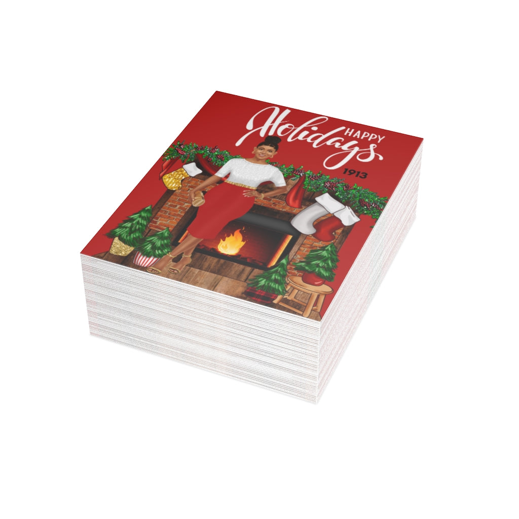 Happy Holidays Card| Delta Soror Folded Greeting Cards (1, 10, 30, and 50pcs)