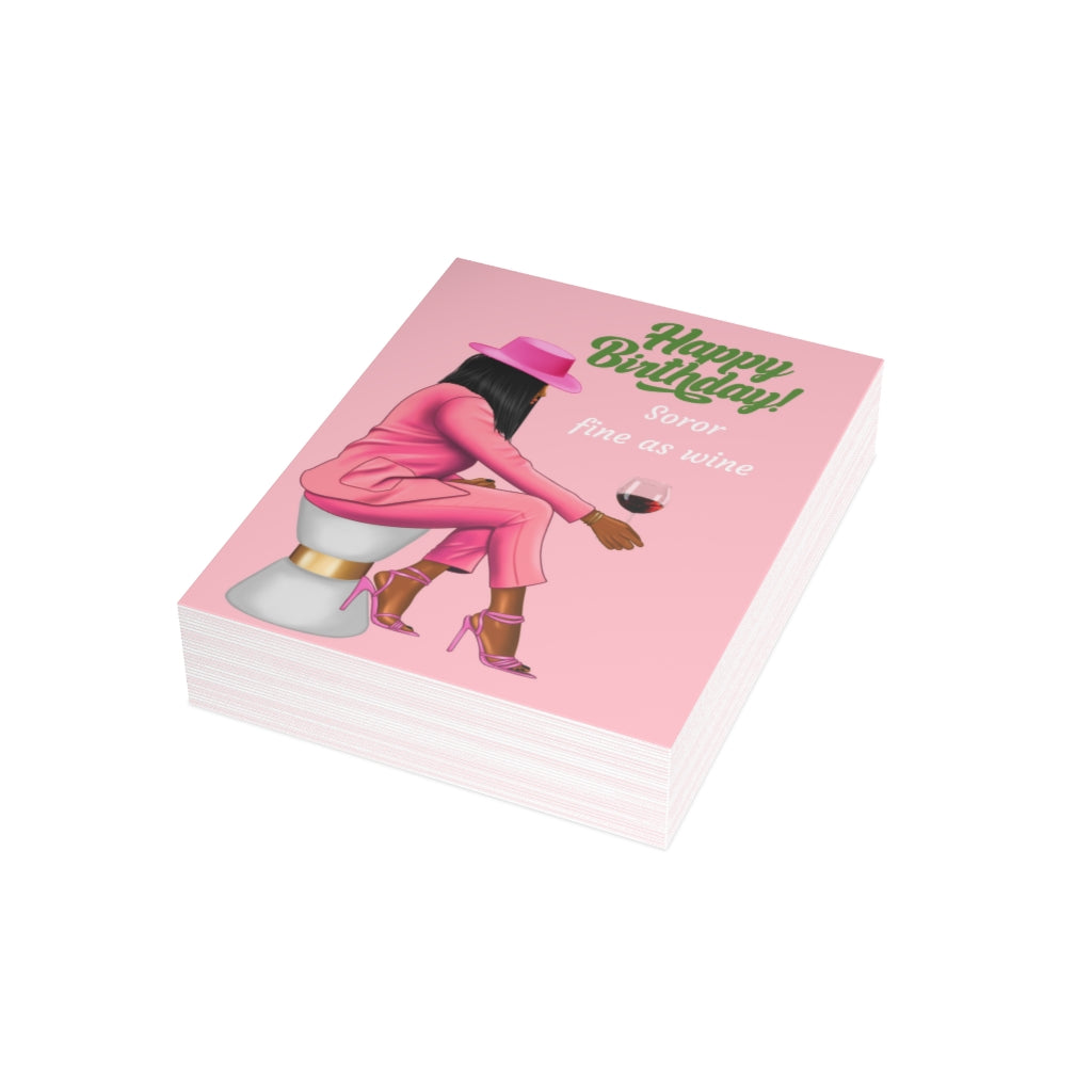 Happy Birthday, Soror Greeting Cards (1, 10, 30, and 50pcs)