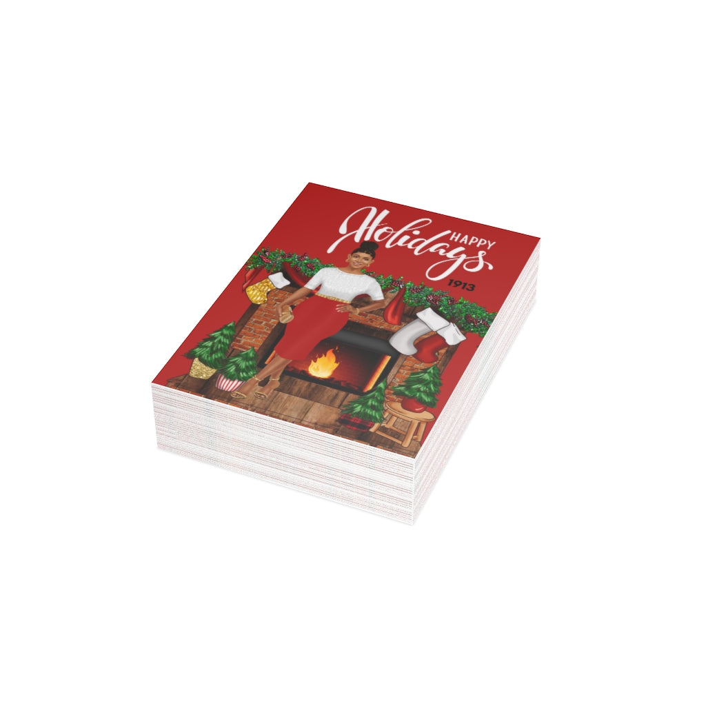 Happy Holidays Card| Delta Soror Folded Greeting Cards (1, 10, 30, and 50pcs)