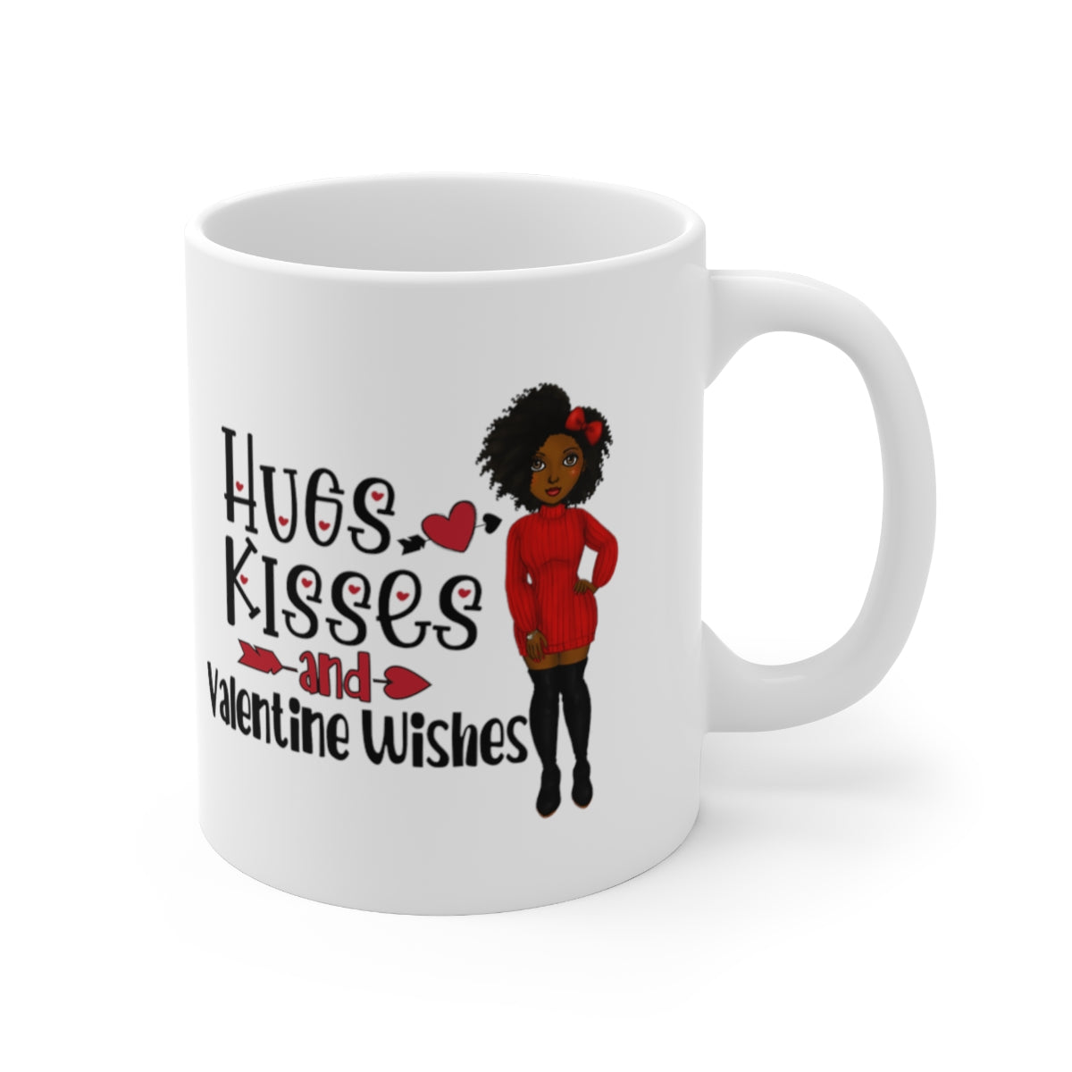 Hugs, Kisses, and Valentine Wishes Mug