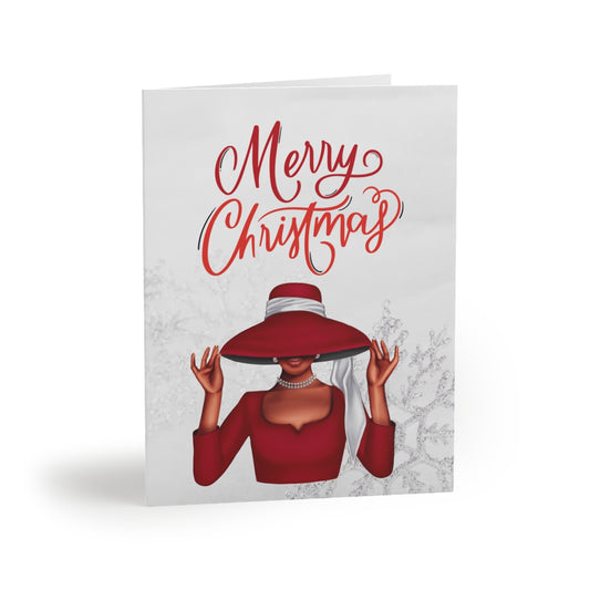 Merry Christmas Greeting cards| Postcards with Black Woman|