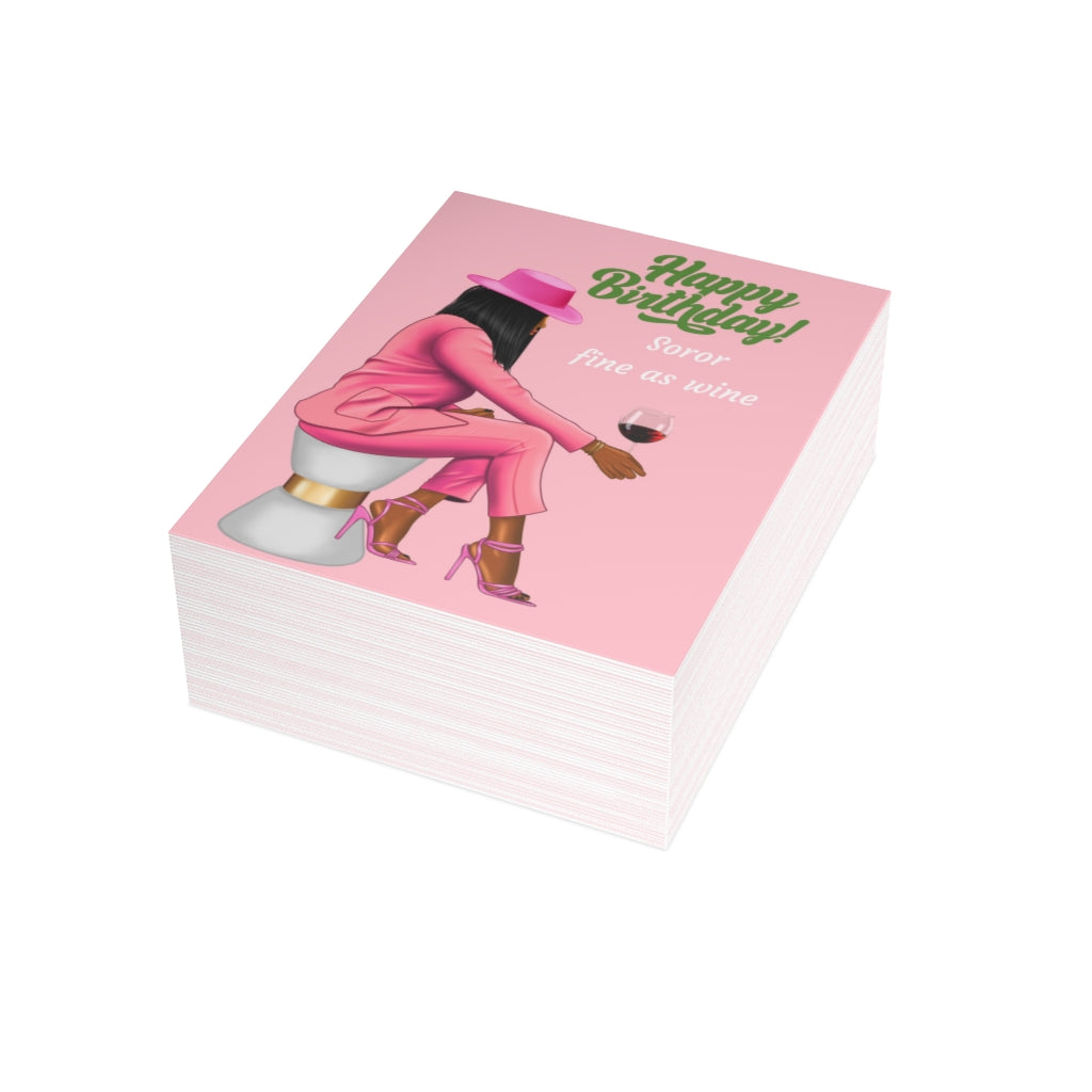 Happy Birthday, Soror Greeting Cards (1, 10, 30, and 50pcs)