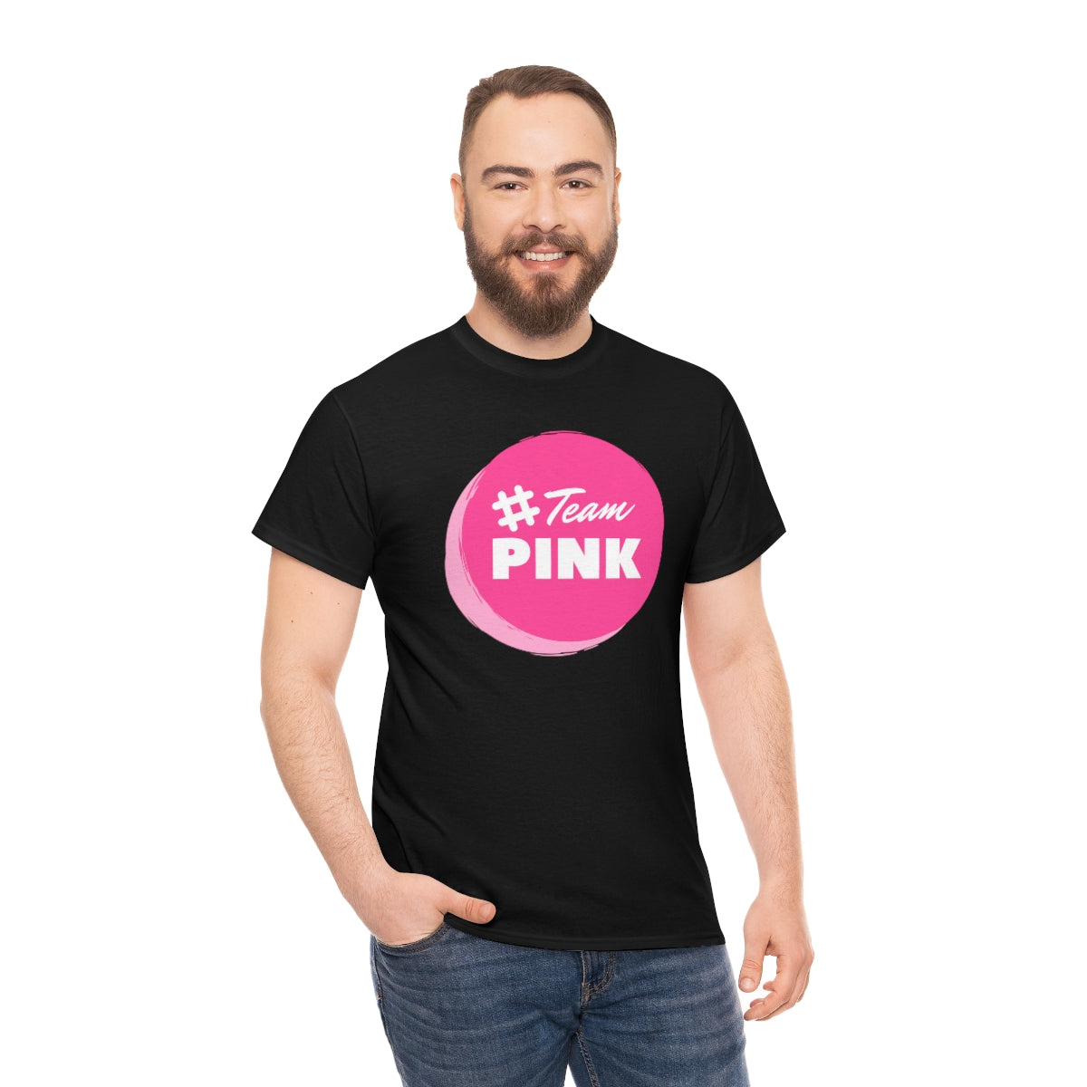 Team PINK Unisex Heavy Cotton Tee| Breast Cancer Awareness Tees