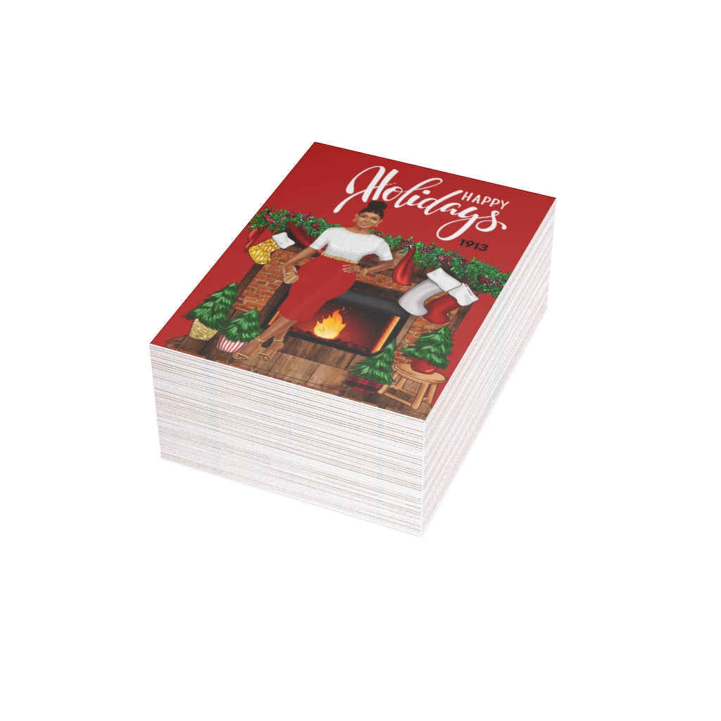 Happy Holidays Card| Delta Soror Folded Greeting Cards (1, 10, 30, and 50pcs)