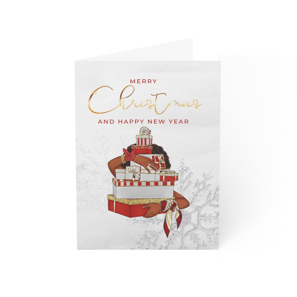 Delta Soror Christmas Cards| Folded Greeting Cards (1, 10, 30, and 50pcs)