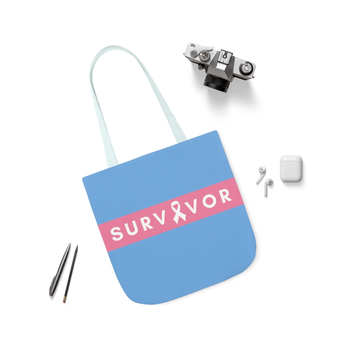 Survivor Canvas Tote Bag| Breast Cancer Awareness Tote Bag