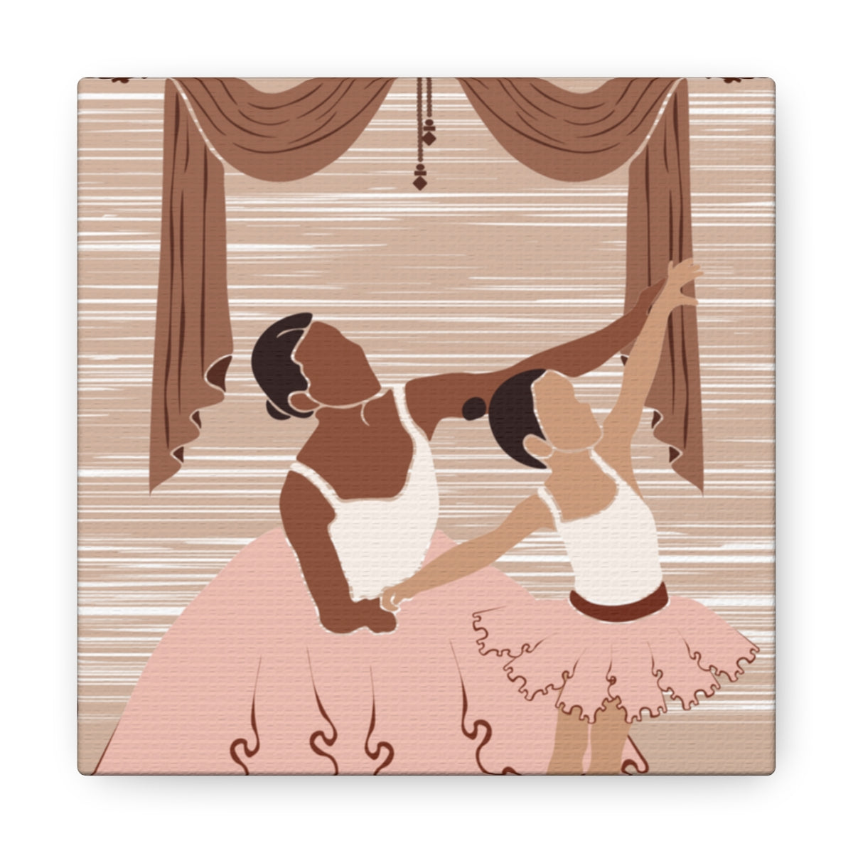 Brown Ballerina Canvas Gallery Wraps