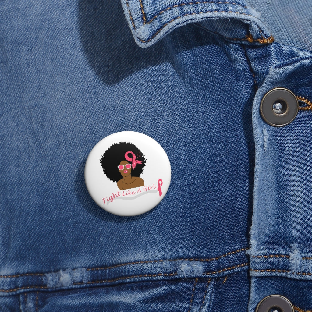 Fight like a Girl Pin Buttons