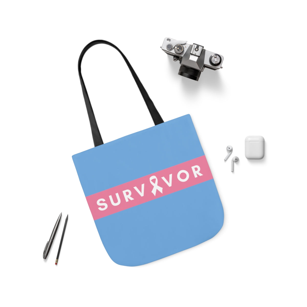 Survivor Canvas Tote Bag| Breast Cancer Awareness Tote Bag