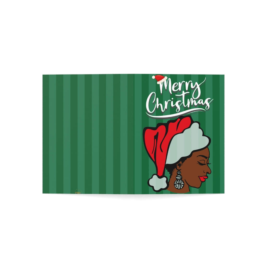 Mrs. Santa Christmas Card| Folded Greeting Cards (1, 10, 30, and 50pcs)