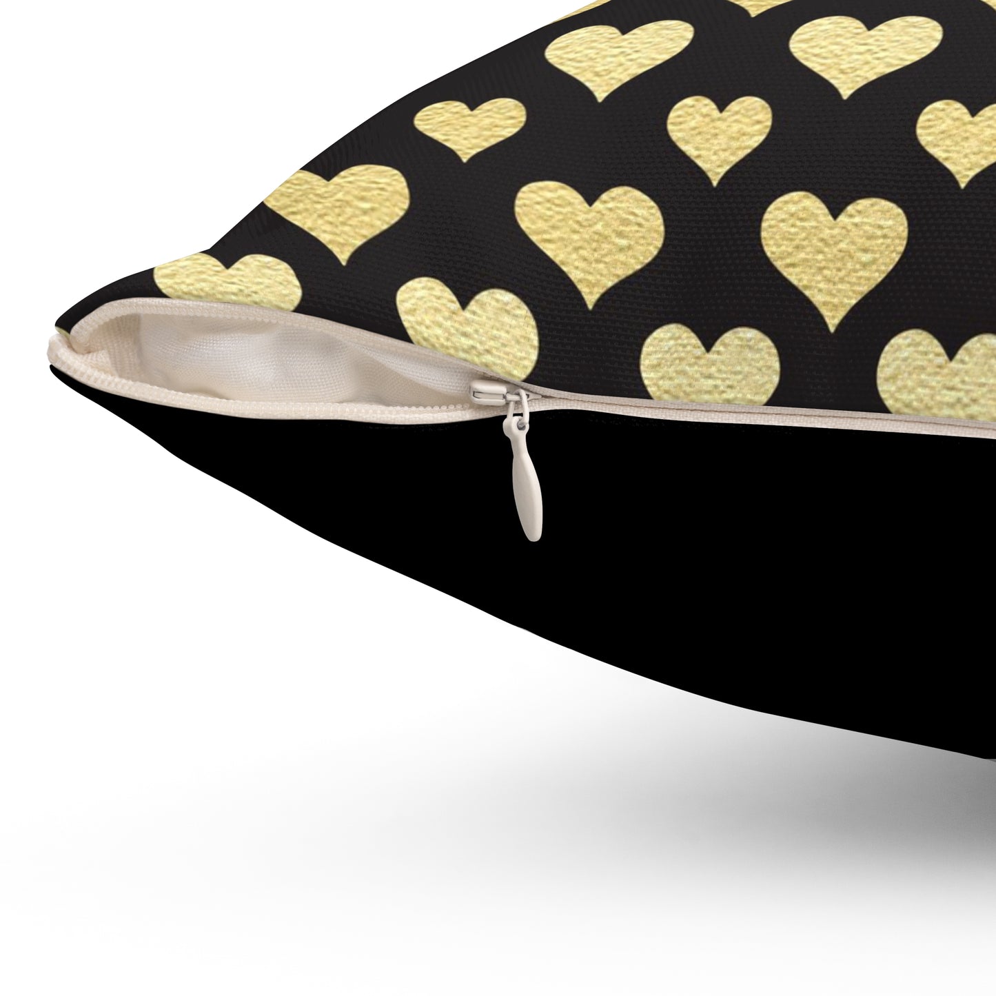 Hearts of Gold Throw Pillow