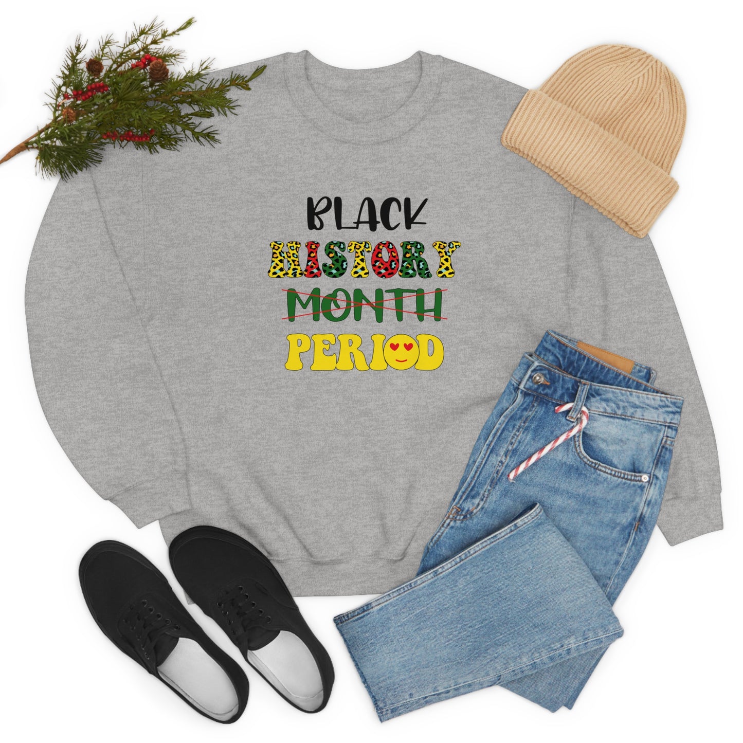 Black History Period. Unisex Heavy Blend™ Crewneck Sweatshirt