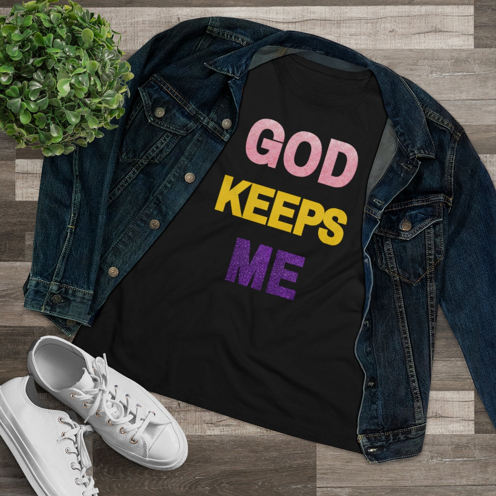 God Keeps Me Women's Premium Tee - Epitome of Beaute'