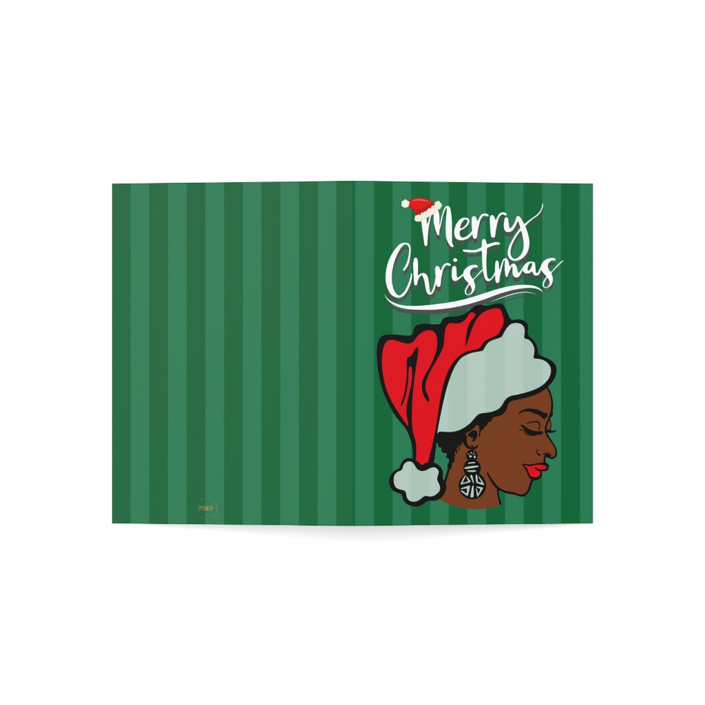 Mrs. Santa Christmas Card| Folded Greeting Cards (1, 10, 30, and 50pcs)