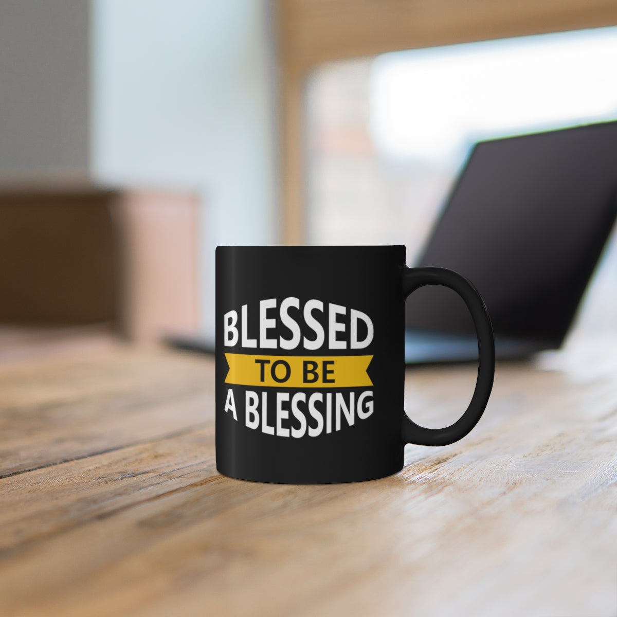 Blessed To Be A Blessing Black Mug