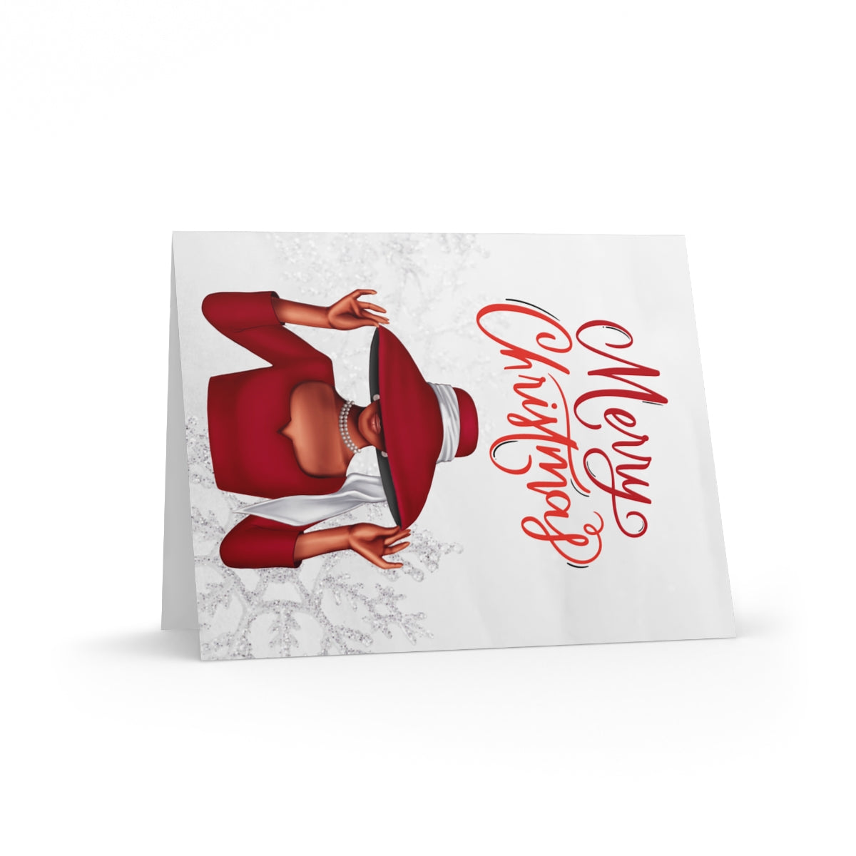 Merry Christmas Greeting cards| Postcards with Black Woman|