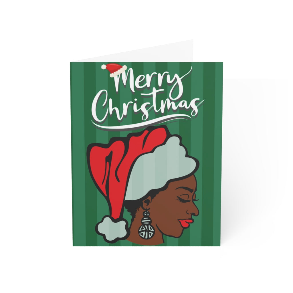 Mrs. Santa Christmas Card| Folded Greeting Cards (1, 10, 30, and 50pcs)