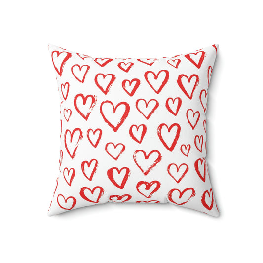 Valentine's Heart Square Pillow
