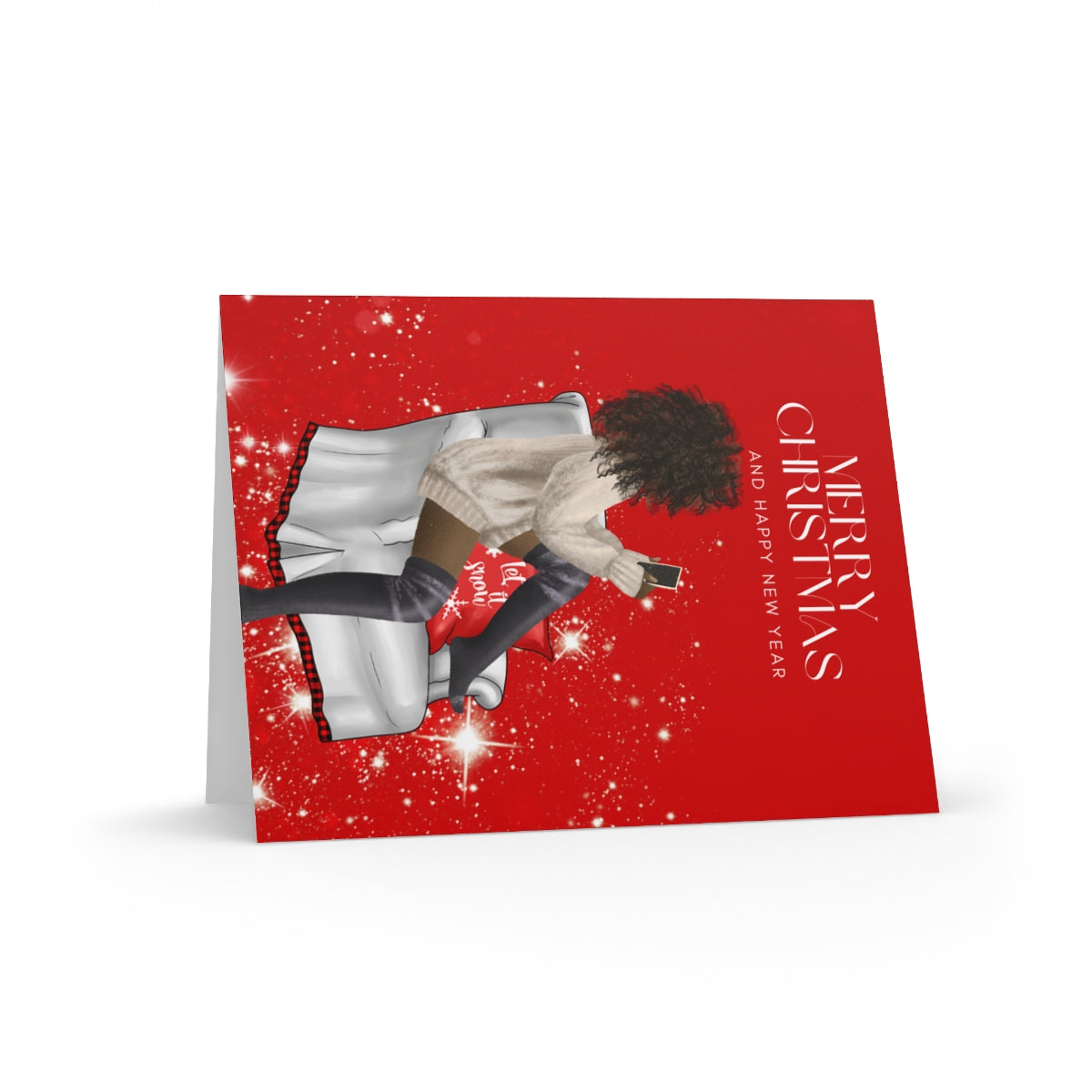 Merry Christmas Greeting cards| Black Girl Holiday Cards