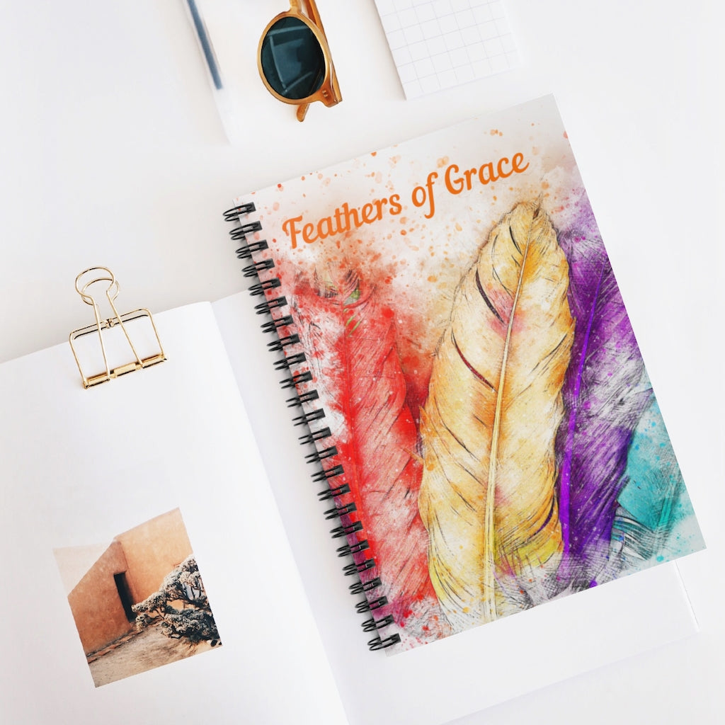 Feathers of Grace Spiral Notebook-Notebook-Epitome of Beaute