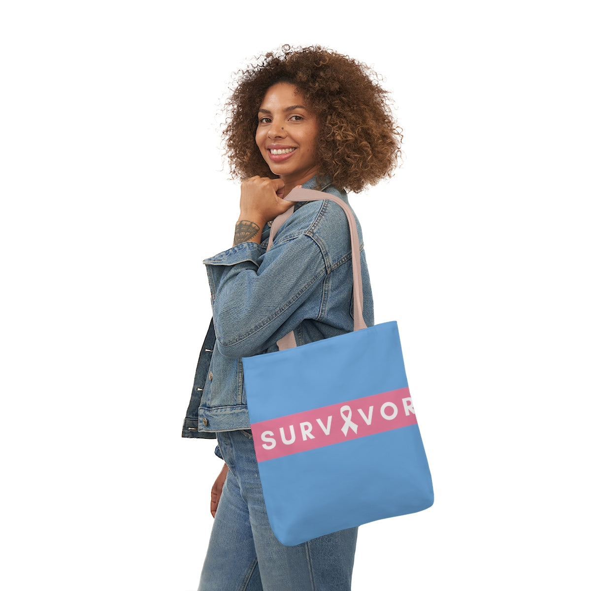 Survivor Canvas Tote Bag| Breast Cancer Awareness Tote Bag