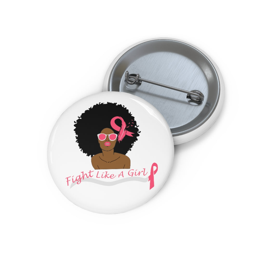 Fight like a Girl Pin Buttons