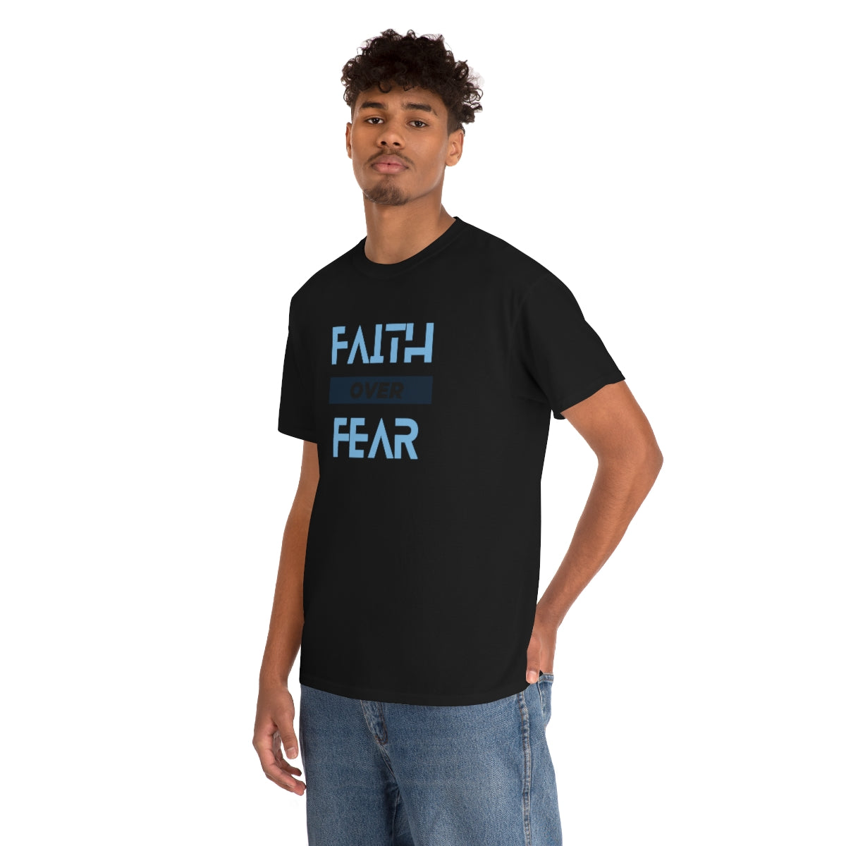 Fear over Fear Unisex Heavy Cotton Tee| Faith Based Tee