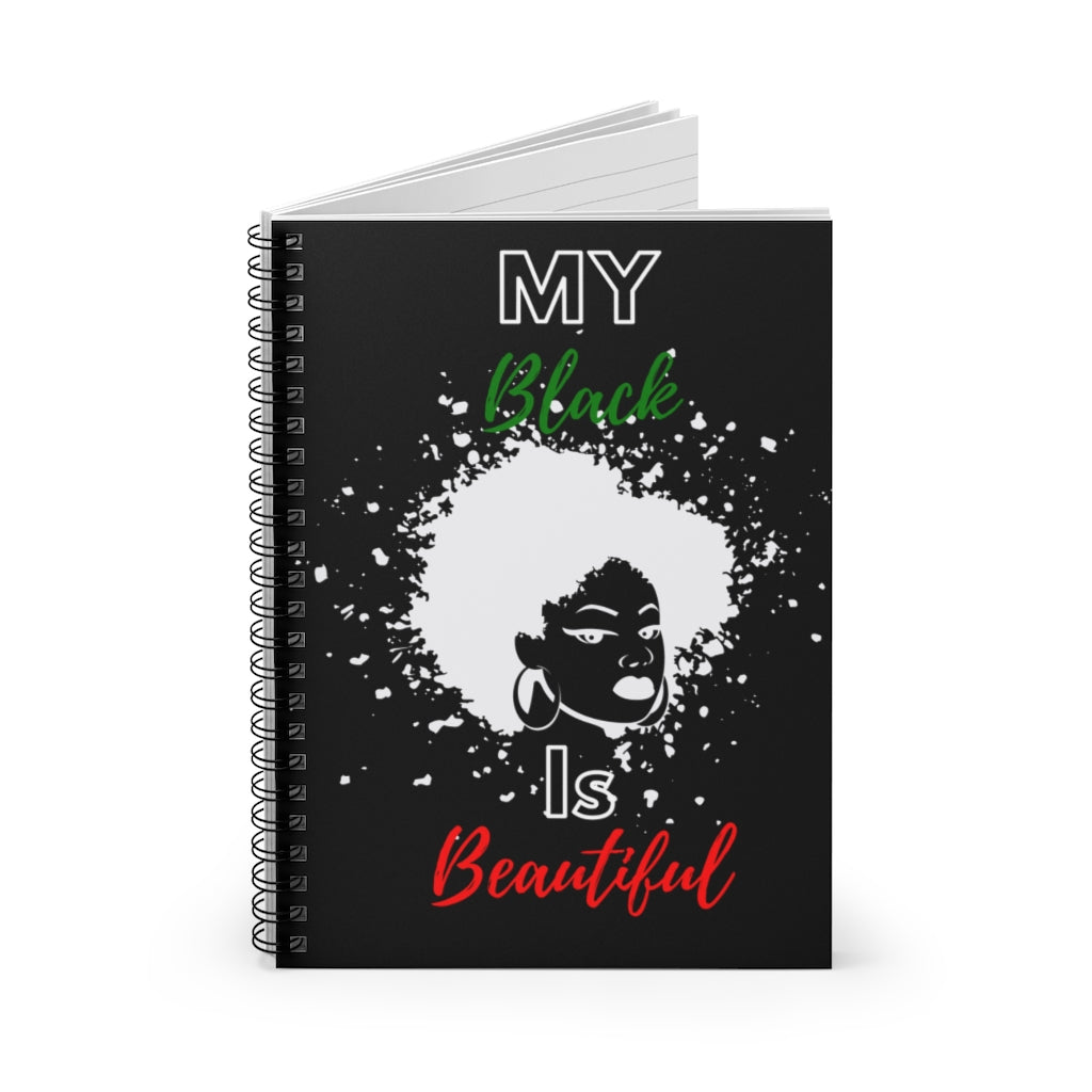 My Black Is Beautiful Afro Spiral Notebook-Notebook-Epitome of Beaute