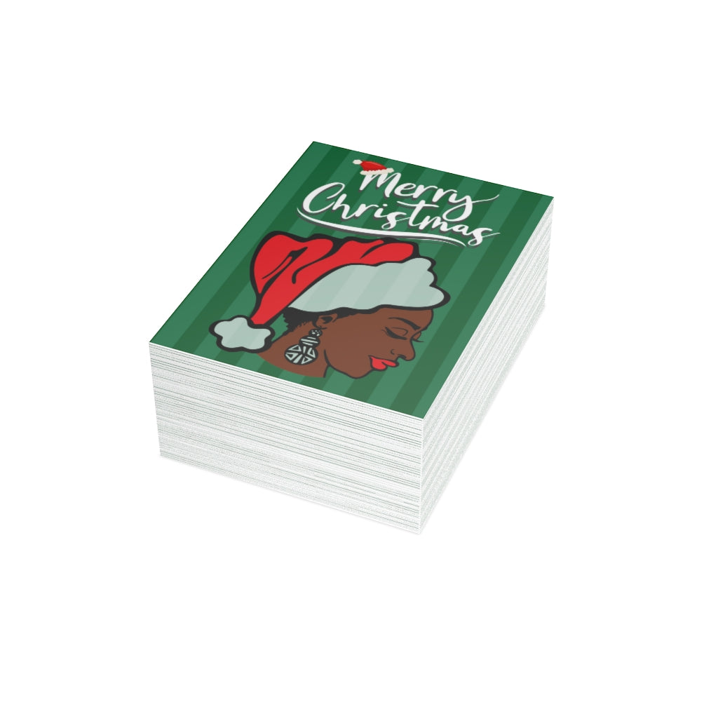 Mrs. Santa Christmas Card| Folded Greeting Cards (1, 10, 30, and 50pcs)