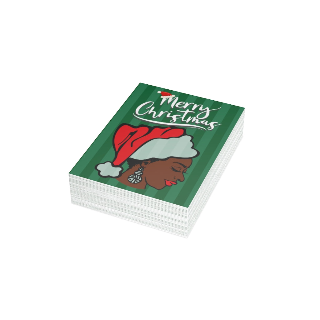 Mrs. Santa Christmas Card| Folded Greeting Cards (1, 10, 30, and 50pcs)