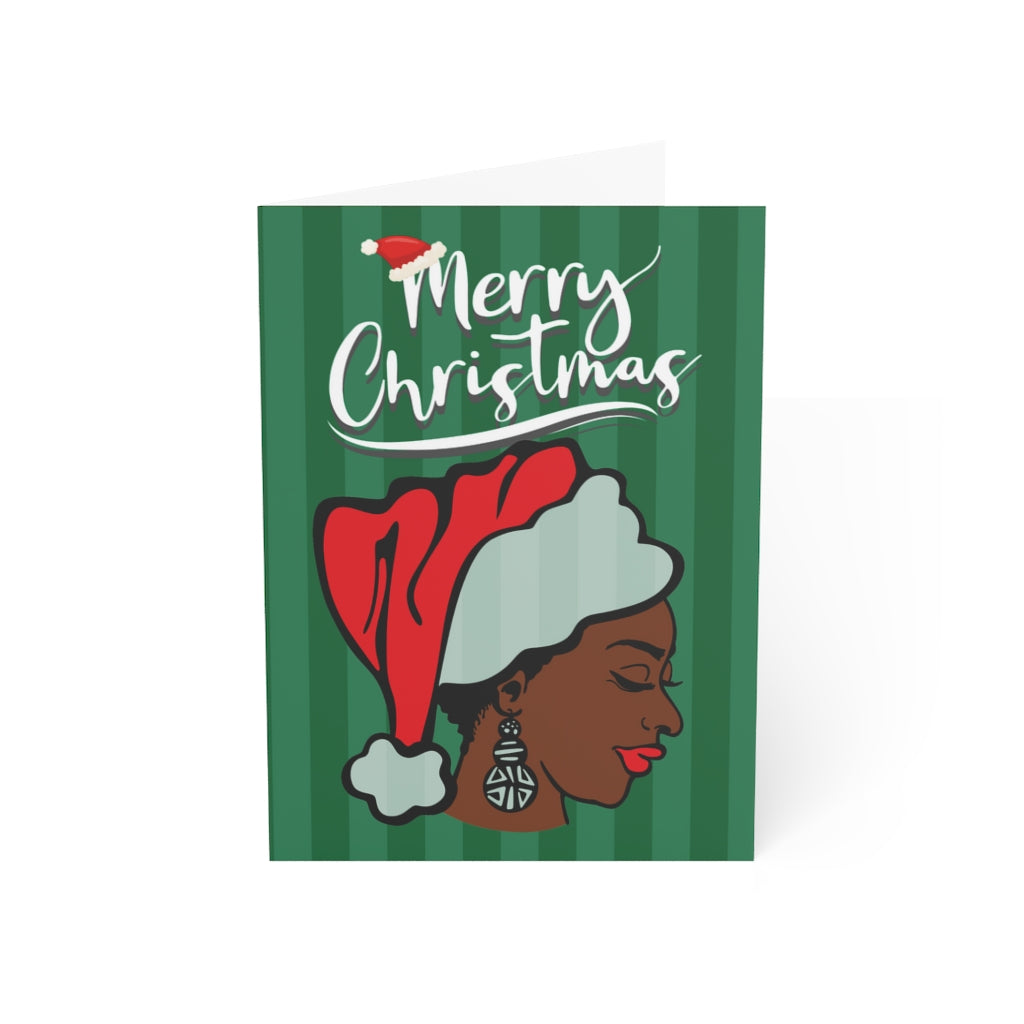 Mrs. Santa Christmas Card| Folded Greeting Cards (1, 10, 30, and 50pcs)