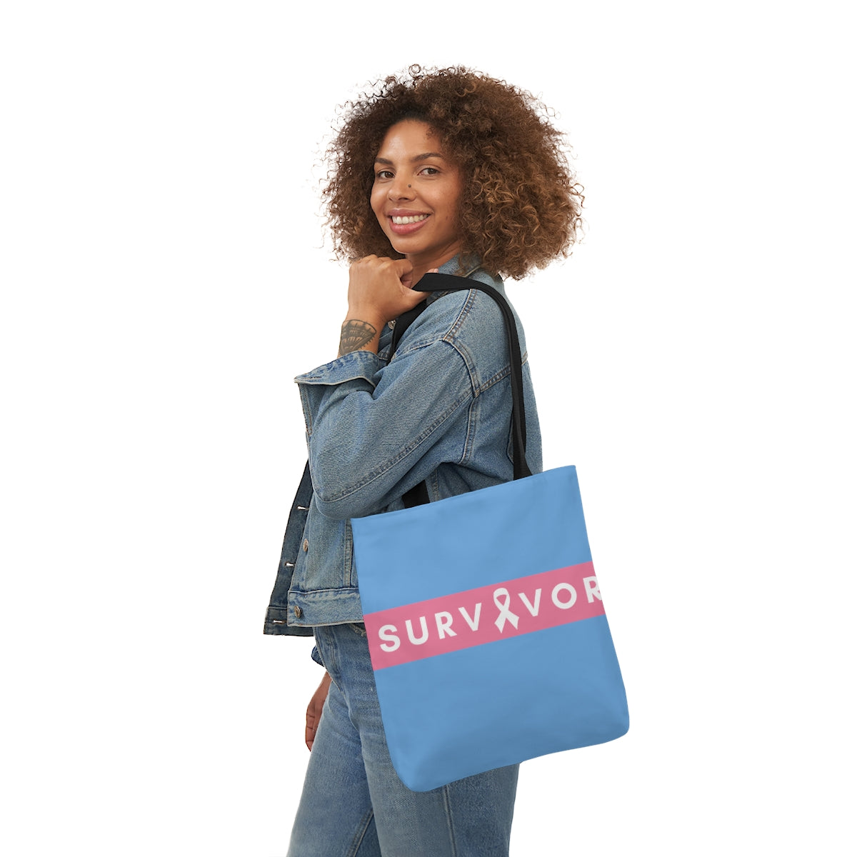 Survivor Canvas Tote Bag| Breast Cancer Awareness Tote Bag