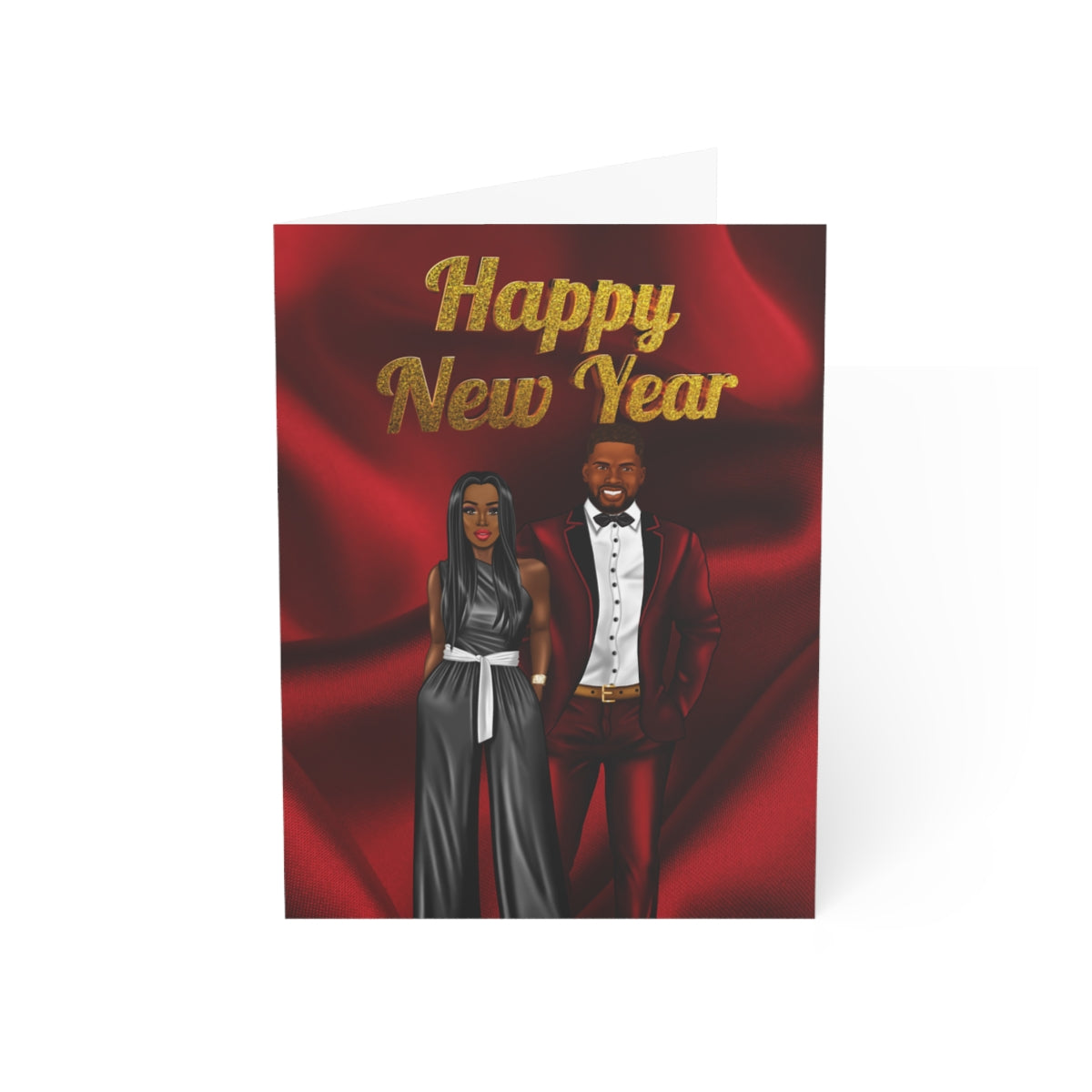 Happy New Year Card| Folded Greeting Cards (1, 10, 30, and 50pcs)