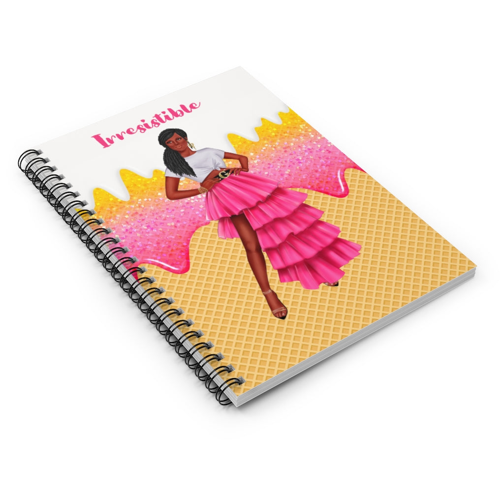 Irresistible Pink Spiral Notebook - Ruled Line-Notebook-Epitome of Beaute