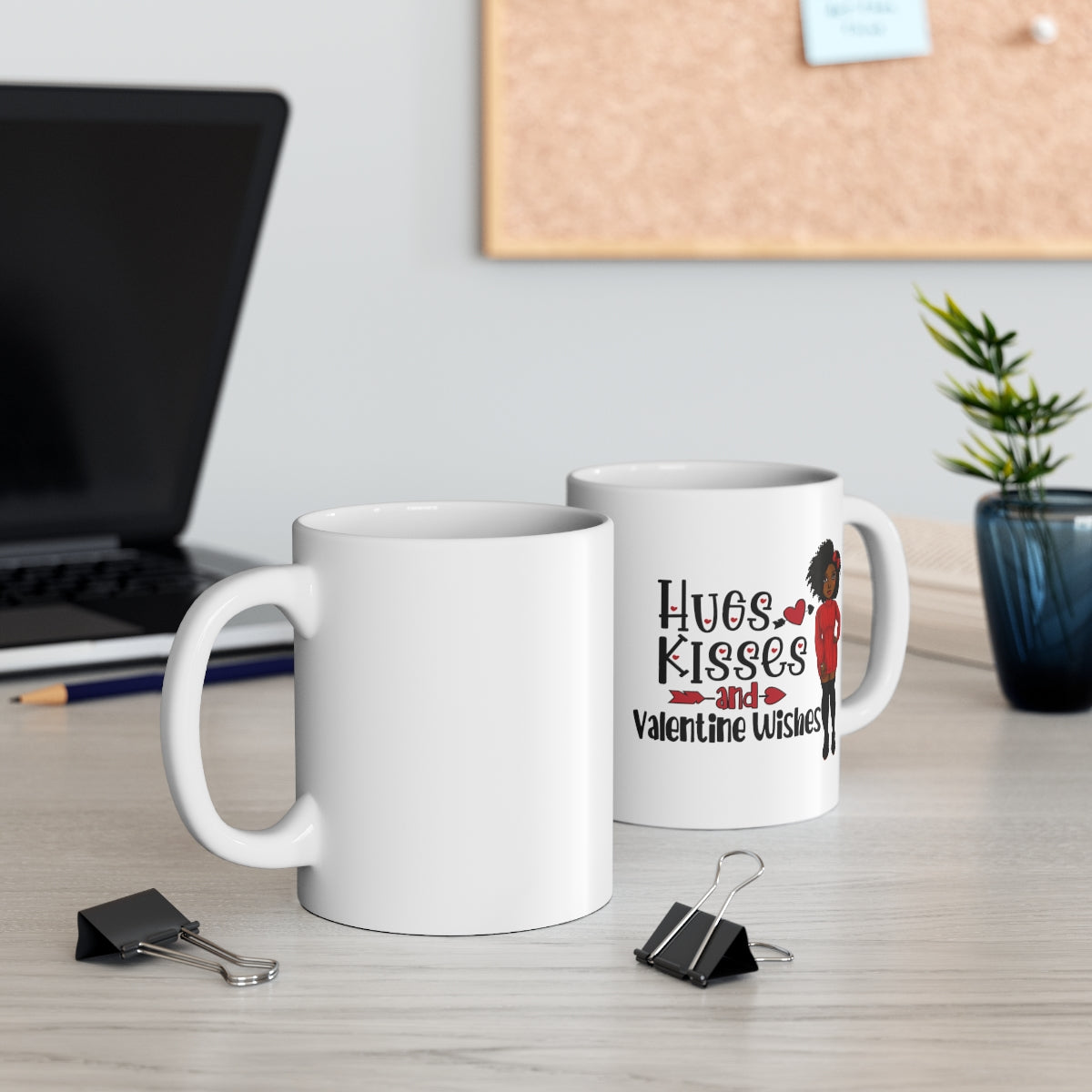 Hugs, Kisses, and Valentine Wishes Mug