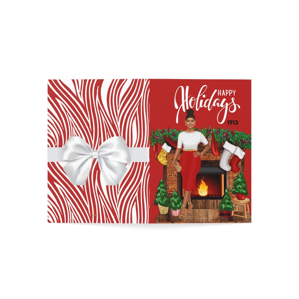 Happy Holidays Card| Delta Soror Folded Greeting Cards (1, 10, 30, and 50pcs)