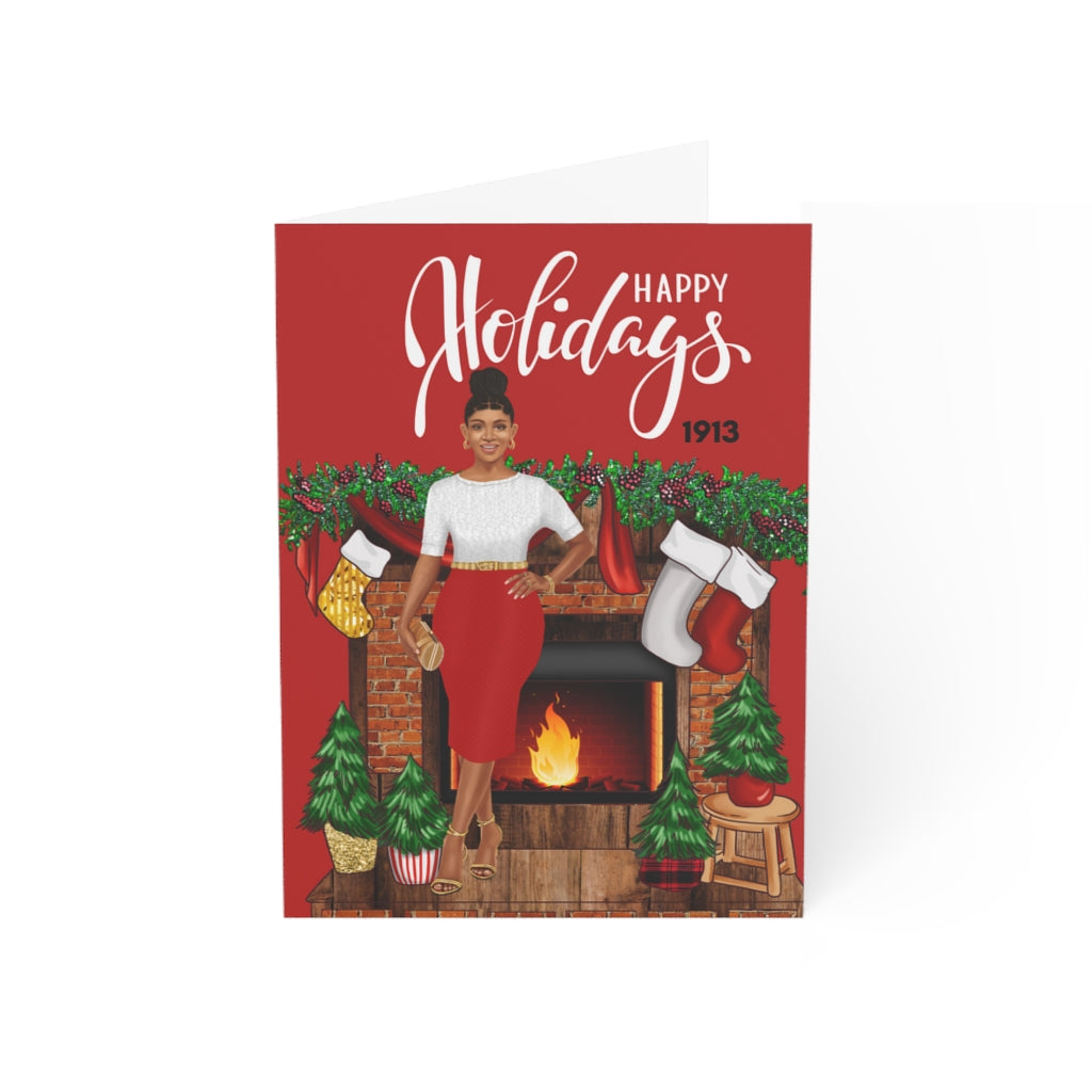 Happy Holidays Card| Delta Soror Folded Greeting Cards (1, 10, 30, and 50pcs)