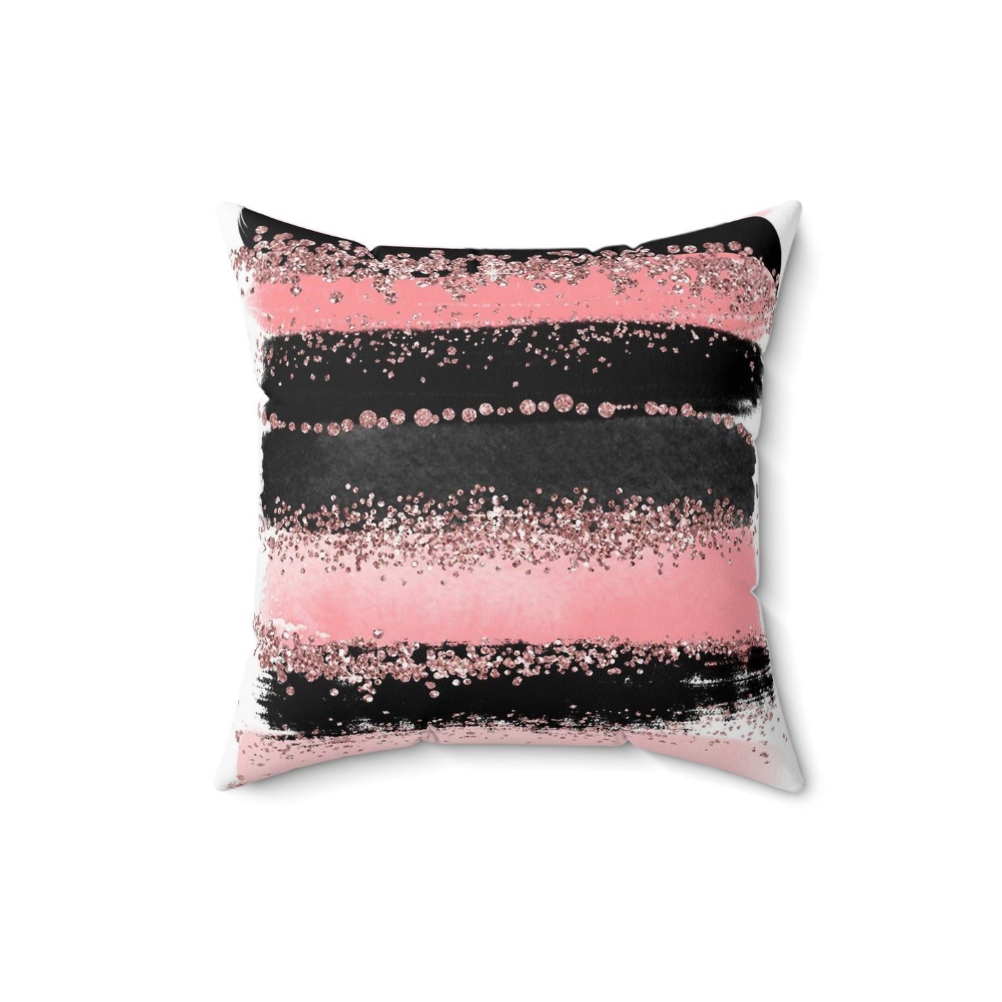 Pink Glam Stripe Throw Pillow